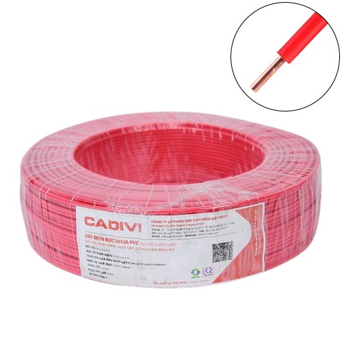 day-dien-don-cadivi-vc-do-5 Dây điện đơn cứng Cadivi VC-6 mm2 (Đỏ) – 450/750V 3