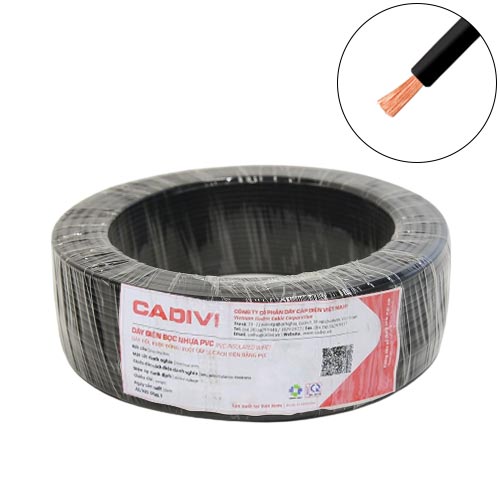 day-dien-don-cadivi-vcm-den-5 Dây điện đơn mềm Cadivi VCm-1.5 mm2 (Đen) – 450/750V 3