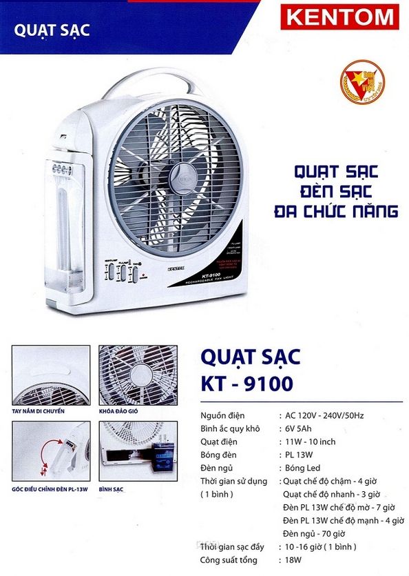 Bảng giá đèn Kentom mới nhất 2020 1 Bang Gia Quat Sat Kentom